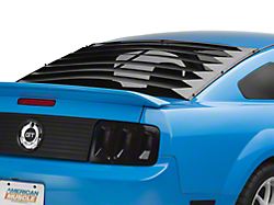 Rear Window Louvers; Smooth Aluminum (05-09 Mustang Coupe)