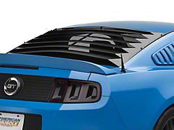 Rear Window Louvers; Smooth Aluminum (10-14 Mustang Coupe)