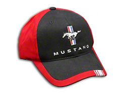 Tri-Bar Pony Hat; Black and Red 