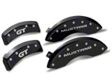 MGP Black Caliper Covers with GT Logo; Front and Rear (99-04 Mustang GT, V6)