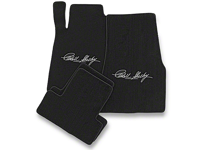 Lloyd Front and Rear Floor Mats with Carroll Shelby Signature; Black (13-14 Mustang)
