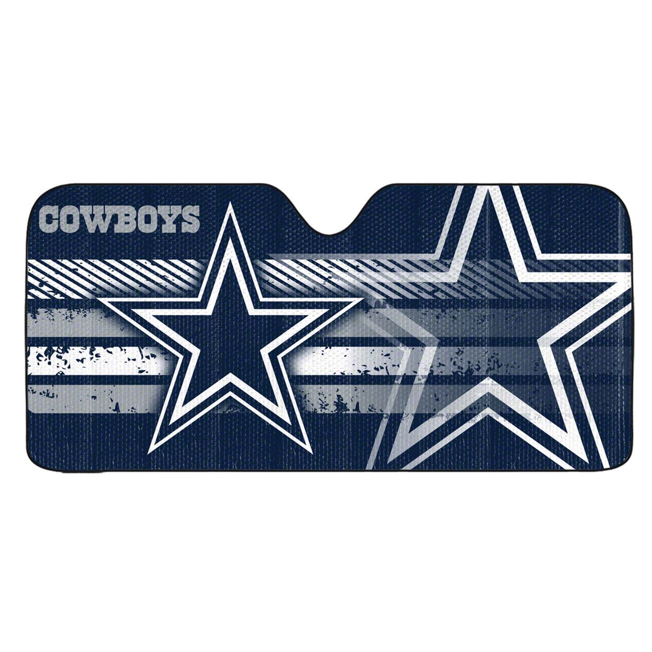 Windshield Sun Shade with Dallas Cowboys Logo; Orange (Universal; Some Adaptation May Be Required)