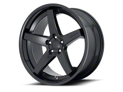 Asanti Regal Satin Black with Gloss Black Lip Wheel; Rear Only; 20x10.5 (10-15 Camaro)