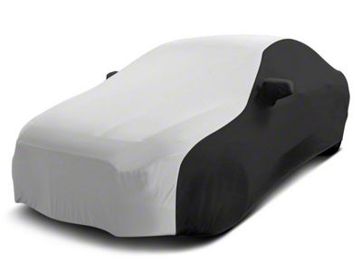 Coverking Satin Stretch Indoor Car Cover; Black/Pearl White (12-15 Camaro ZL1 Convertible)