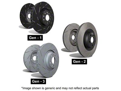 EBC Brakes USR Series Sport Slotted Rotors; Rear Pair (16-23 Camaro LS, LT, LT1)