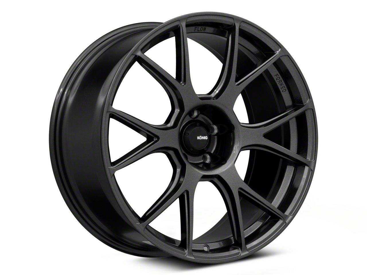 Konig Camaro Ampliform Dark Metallic Graphite Wheel; Rear Only; 19x10 ...