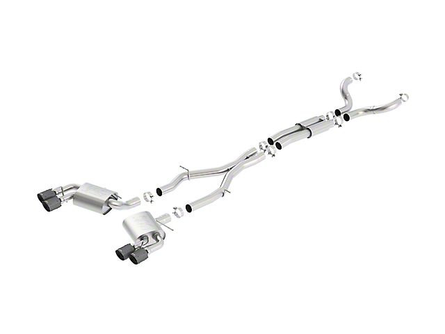 Borla ATAK Cat-Back Exhaust with Black Carbon Fiber Tips (16-23 Camaro SS Coupe w/ NPP Dual Mode Exhaust or Quad Exhaust)