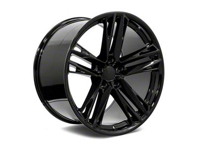 Factory Style Wheels ZL Split Style Gloss Black Wheel; Rear Only; 20x11 (16-23 Camaro)