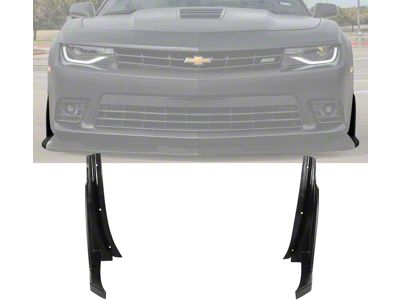 1LE Style Front Bumper Winglets; Unpainted (14-15 Camaro SS)