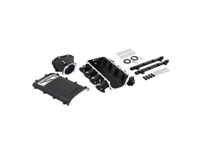 Holley EFI Ultra Lo-Ram Intake Manifold Kit and Port Injection Fuel Rails; Black (16-23 Camaro LT1, SS)