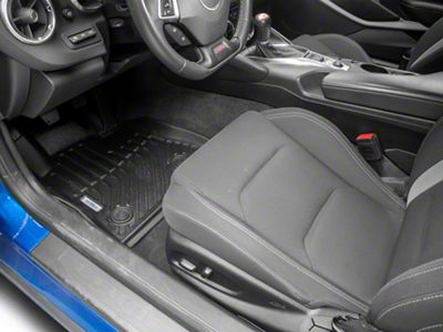 MMD TruShield Series Precision Molded Front Floor Liners; Black (16-23 Camaro)