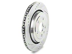 C&L Super Sport HD Cross-Drilled and Slotted Rotors; Rear Pair (16-23 Camaro SS)