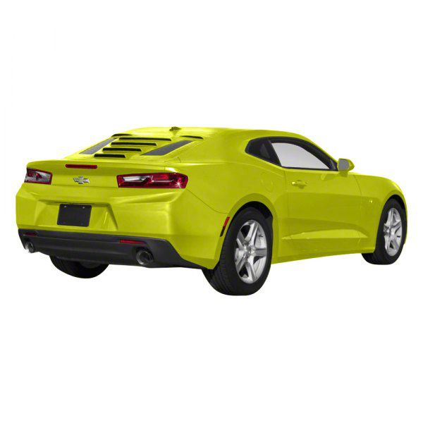 Camaro Tekno 1 Rear Window Louvers; Bright Yellow (16-23 Camaro Coupe ...