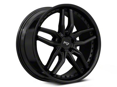 Niche Methos Gloss Black with Matte Black Lip Wheel; 20x9 (10-15 Camaro)