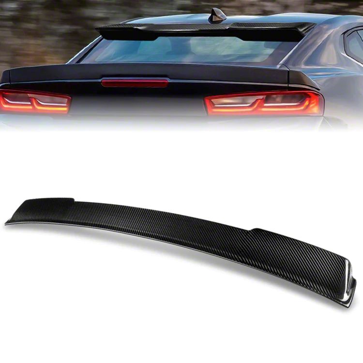 Camaro Rear Window Roof Spoiler; Carbon Fiber (1618 Camaro Coupe