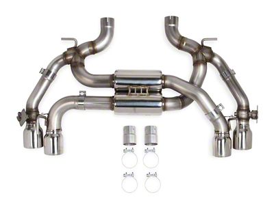 Hooker BlackHeart Dual Transverse Axle-Back with Polished Tips (16-23 6.2L Camaro w/ Automatic Transmission & NPP Dual Mode Exhaust)