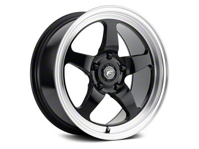 Forgestar D5 Drag Gloss Black Machined Wheel; Rear Only; 17x10 (16-23 Camaro)