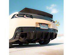 Auto Addict USA Evo Style Shark Fins Rear Diffuser; Matte Black (14-15 Camaro)
