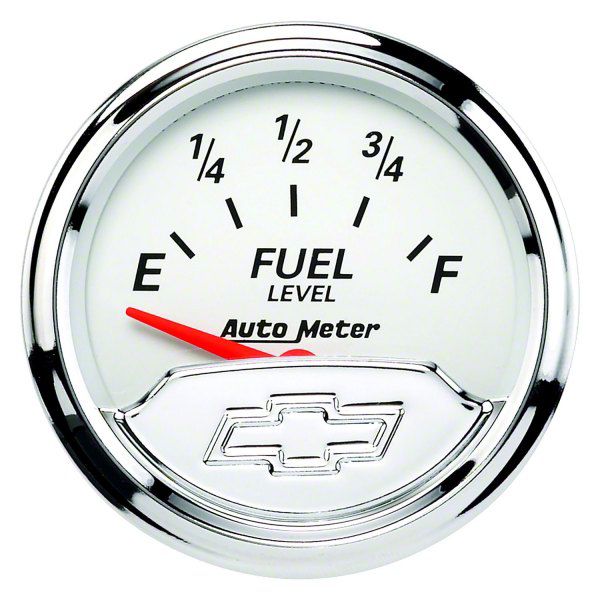 Auto Meter Camaro Fuel Level Gauge with Chevrolet Heritage Bowtie Logo