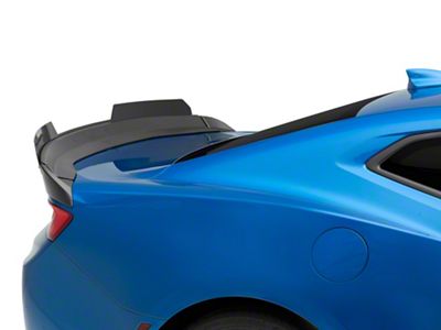 1LE Extended Style Rear Spoiler with Wickerbill V2 Insert; Primer Black (16-23 Camaro w/o Rear Spoiler Camera)
