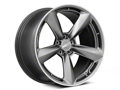 American Racing TTF Matte Anthracite with Machined Lip Wheel; Rear Only; 20x11 (10-15 Camaro)