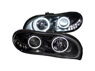 RX Halo Projector Headlights; Black Housing; Clear Lens (98-02 Camaro)