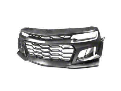 5th to 6th Gen 1LE Style Front Bumper; Unpainted (14-15 Camaro w/ Factory Halogen Headlights, Excluding ZL1)