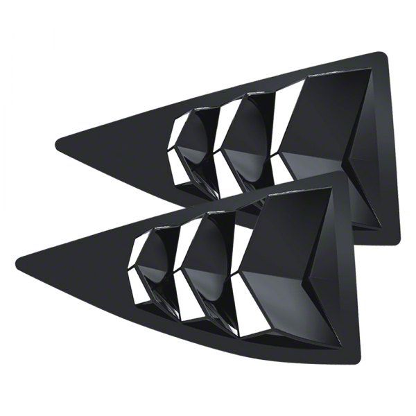 Bakkdraft Quarter Window Louvers; Satin Black (10-15 Camaro Coupe)