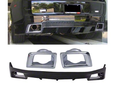ZL1 Style Rear Bumper Ground Effects; Unpainted (10-13 Camaro, Excluding ZL1)