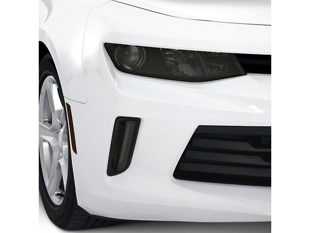 Headlight Covers; Carbon Fiber Look (16-18 Camaro)