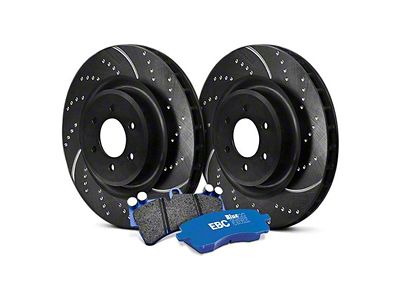 EBC Brakes Stage 6 Bluestuff Brake Rotor and Pad Kit; Front (16-23 Camaro SS w/ 4-Piston Front Calipers)