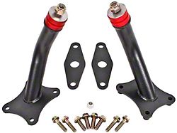 BMR Motor mount Kit with Integrated Stands; Polyurethane; Black Hammertone (16-23 V8 Camaro)