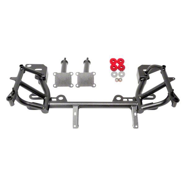 BMR Camaro KMember with LS1 Motor Mounts; Pinto Rack Mount; Black