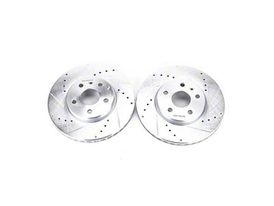 PowerStop Evolution Cross-Drilled and Slotted Rotors; Front Pair (10-15 Camaro LS, LT)