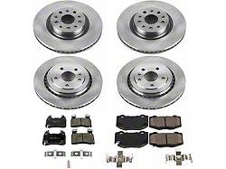 PowerStop OE Replacement Brake Rotor and Pad Kit; Front and Rear (16-23 Camaro SS w/ 4-Piston Front Calipers)