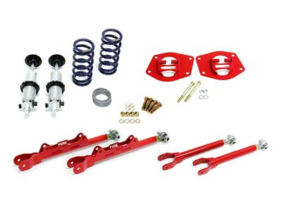 BMR Drag Race Suspension Package with Chromoly Control Arms; Red (10-15 Camaro)