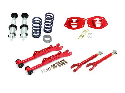 BMR Drag Race Suspension Package with Mild Steel Control Arms; Red (10-15 Camaro)