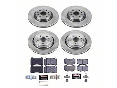 PowerStop Track Day Brake Rotor and Pad Kit; Front and Rear (16-23 Camaro SS w/ 4-Piston Front Calipers)