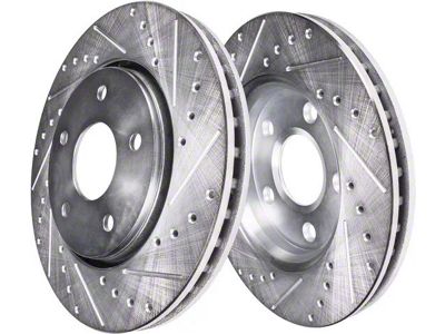 Drilled and Slotted Rotors; Front Pair (10-15 Camaro SS, ZL1)
