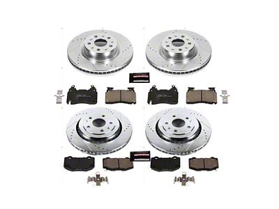 PowerStop Z23 Evolution Sport Brake Rotor and Pad Kit; Front and Rear (16-23 Camaro SS w/ 4-Piston Front Calipers)