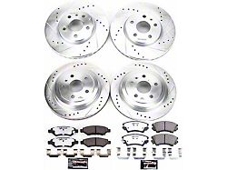 PowerStop Z26 Street Warrior Brake Rotor and Pad Kit; Front and Rear (10-15 Camaro LS, LT)