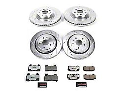 PowerStop Z26 Street Warrior Brake Rotor and Pad Kit; Front and Rear (16-23 Camaro SS w/ 4-Piston Front Calipers)