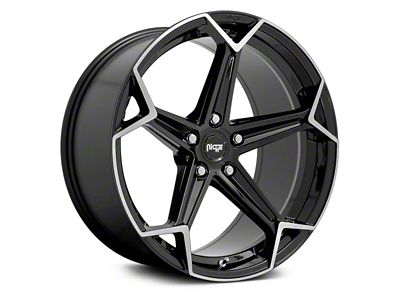 Niche Arrow Gloss Black Brushed Wheel; Rear Only; 20x10.5 (10-15 Camaro)