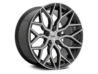 Niche Mazzanti Gloss Black Brushed Face Wheel; Rear Only; 20x10.5 (10-15 Camaro)