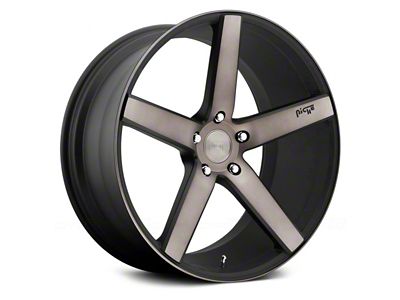 Niche Milan Matte Black Machined with Double Dark Tint Wheel; 20x8.5 (10-15 Camaro)
