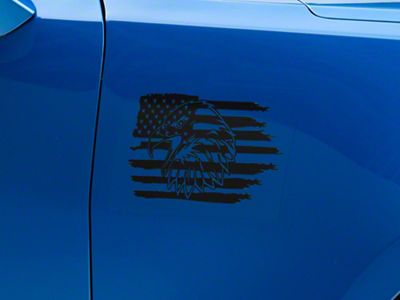 SpeedForm Eagle Distress Novelty Decal; Black (Universal; Some Adaptation May Be Required)