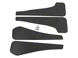 Mud Flaps; Front and Rear Textured Black (10-15 Camaro)