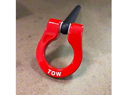 Feather Lite Stealth Tow Hook with Red D-Ring; Front (16-23 Camaro)