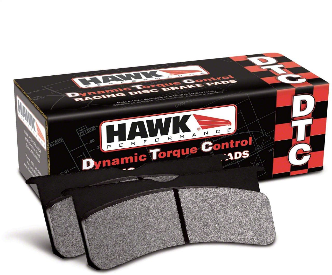Hawk Performance DTC-30 Brake Pads; Rear Pair (16-23 Camaro SS)