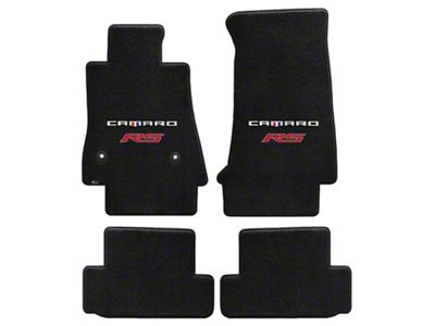 Lloyd Ultimat Front and Rear Floor Mats with Camaro and Red RS Logo; Black (16-23 Camaro)